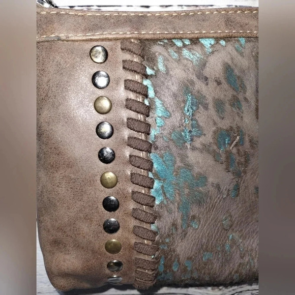 Trinity Ranch Montana West Hair On Cowhide Leather Crossbody Bag‎ Western Fur - Picture 10 of 14